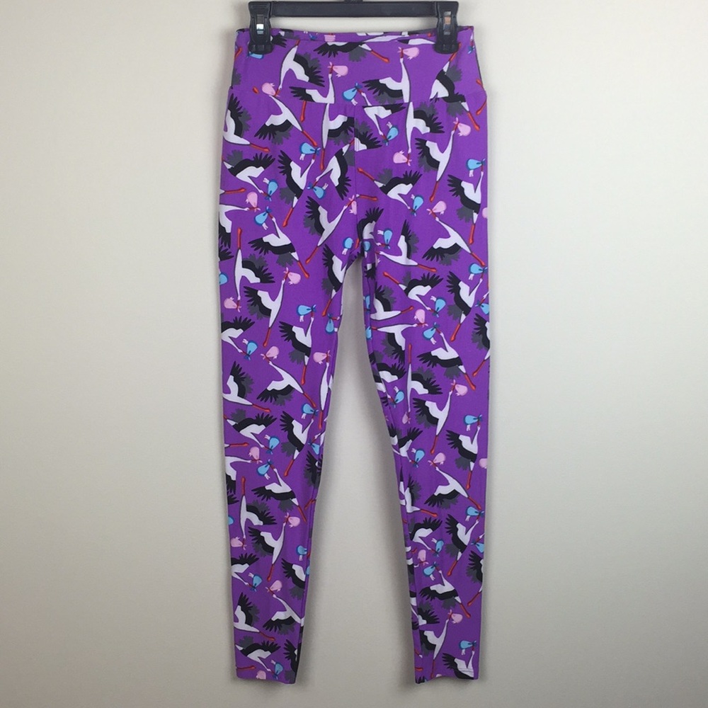 LuLaRoe - Stork Baby Gender Reveal Leggings - OS